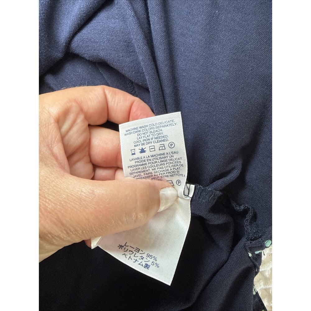Lands End Maxi Dress Womens S/P Navy Colorful Polka Dot Sleeveless Comfort EUC - Picture 11 of 13